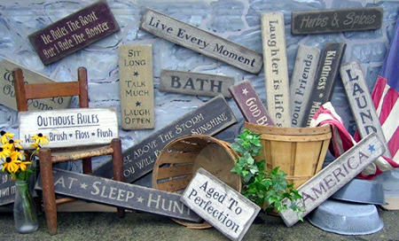 Country Primitive Signs