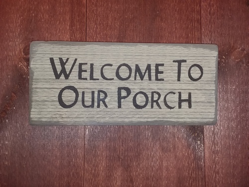 Welcome to our porch