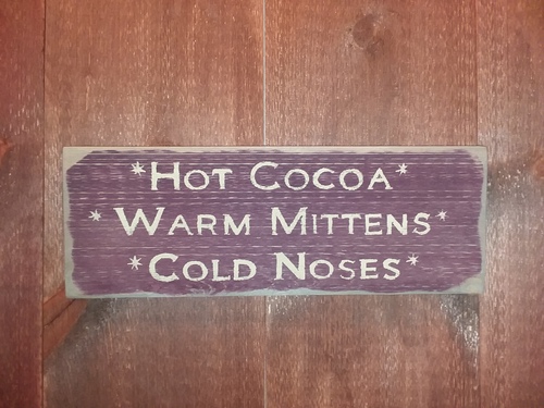 Hot cocoa Warm mittens...