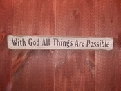 With God all things are...